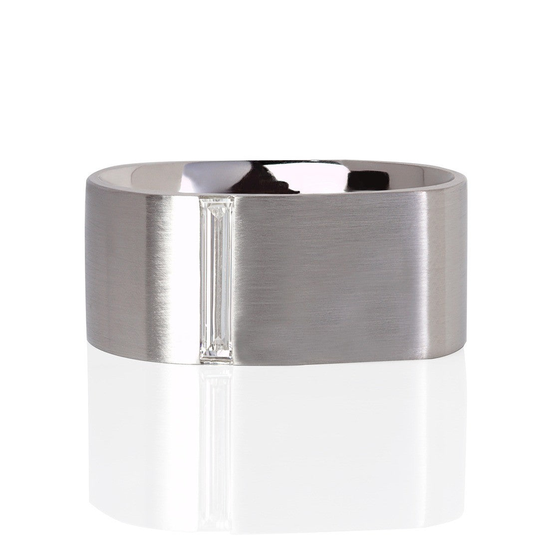 Diamond platinum Wedding Band - PG-BI-079 - image 3