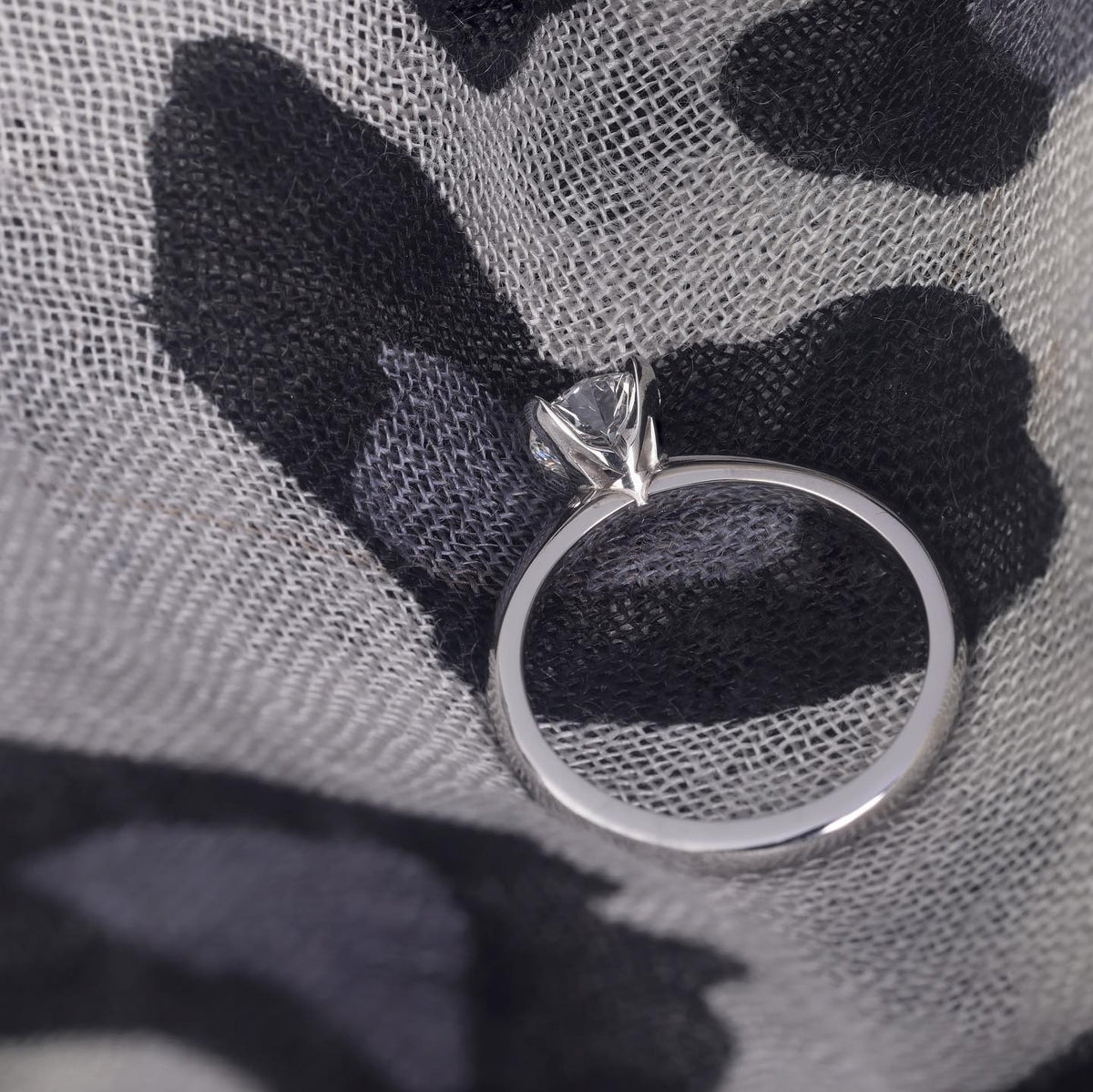 platinum Engagement Ring - PG-BI-097 - image 3