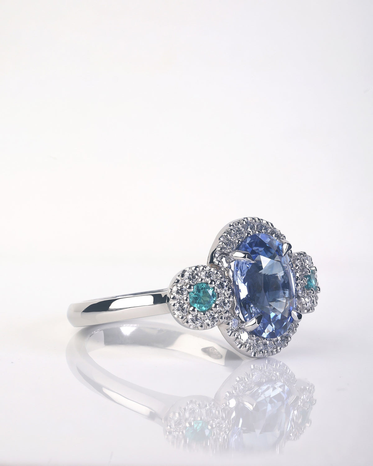 Ceylon Sapphire Engagement Ring - PG-BI-098 - image 2