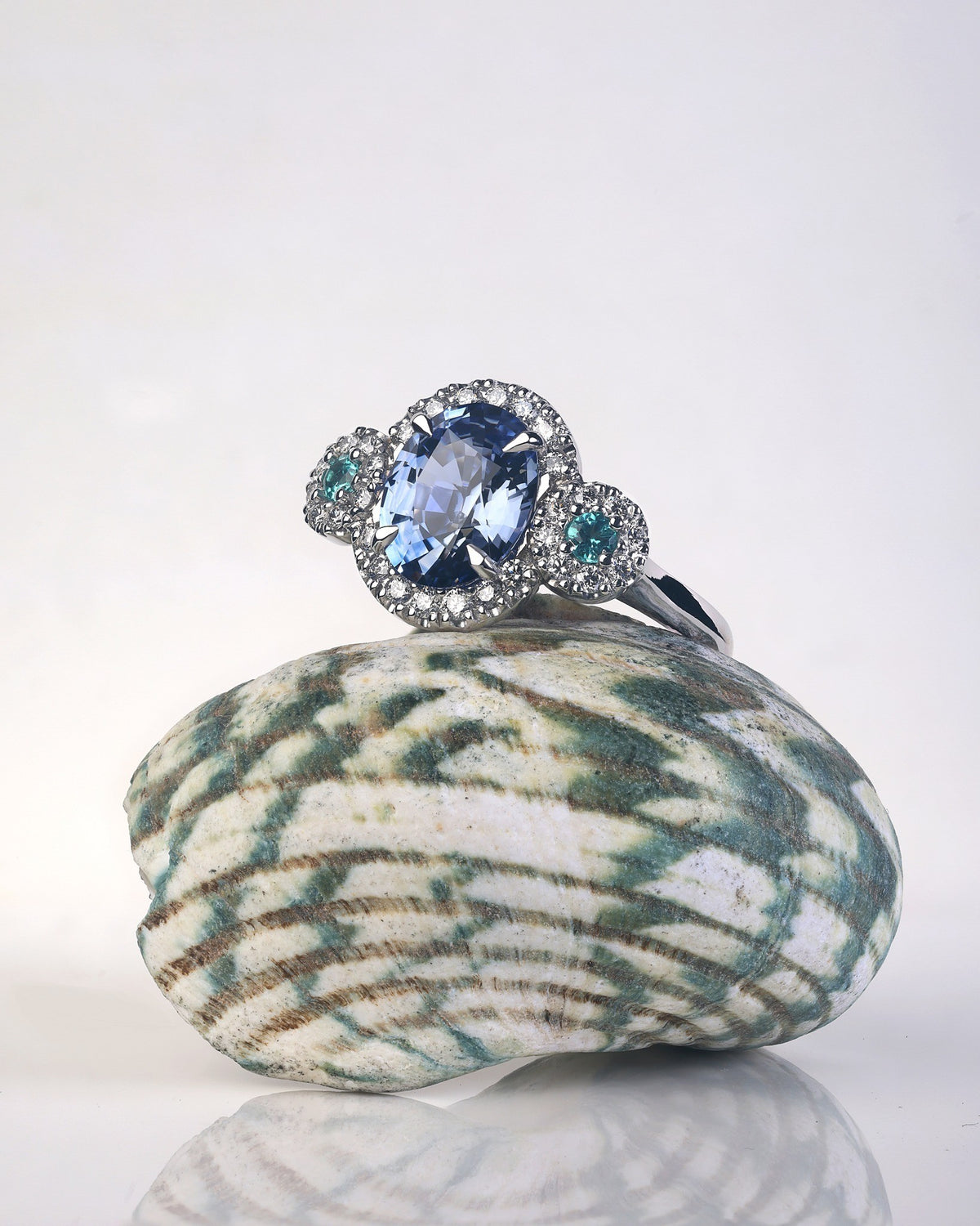 Ceylon Sapphire Engagement Ring - PG-BI-098 - image 3