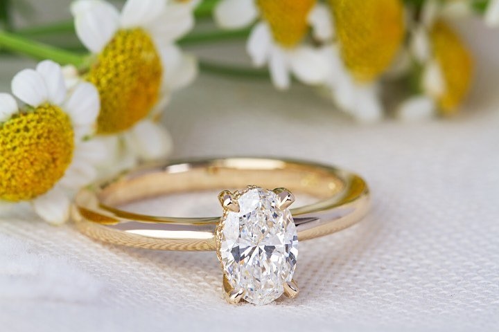 yellow gold Engagement Ring - PG-BI-101 - image 4