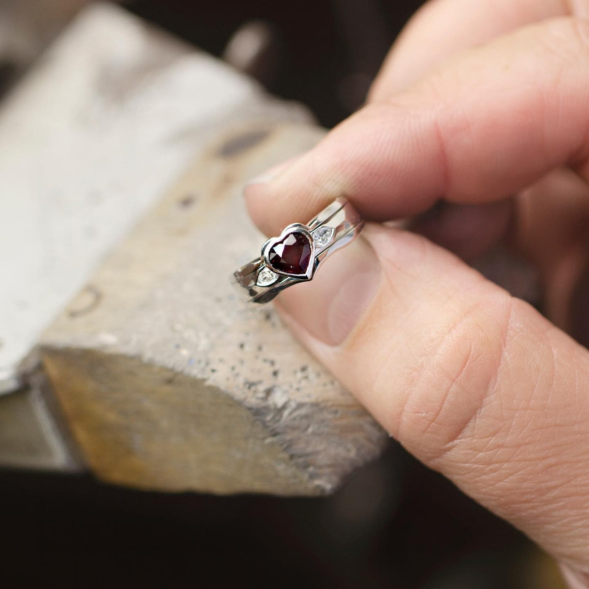 Ruby platinum Ring - PG-BI-105 - image 1