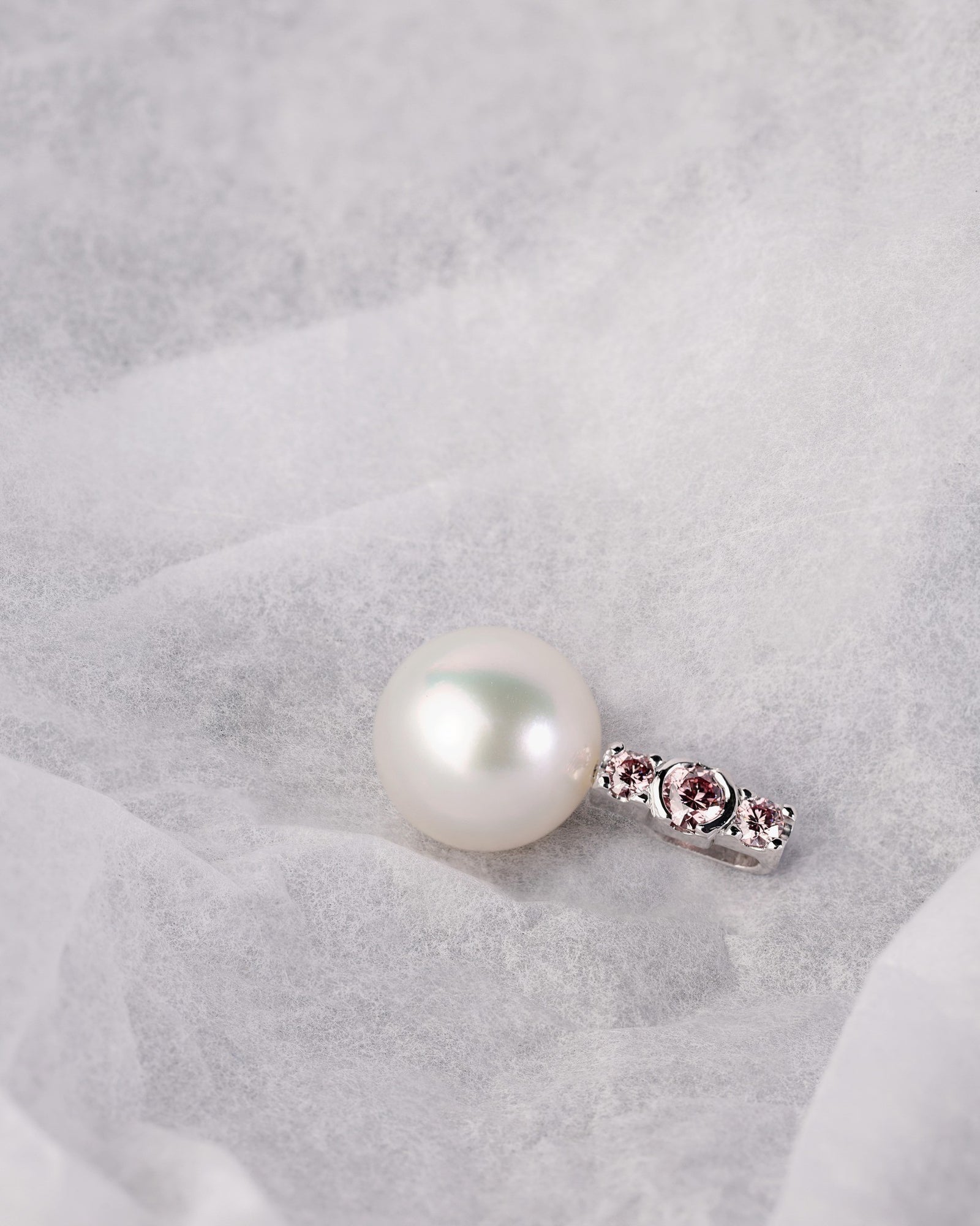 Argyle Pink Diamond and Pearl Pendant - PG-BI-115 - image 1