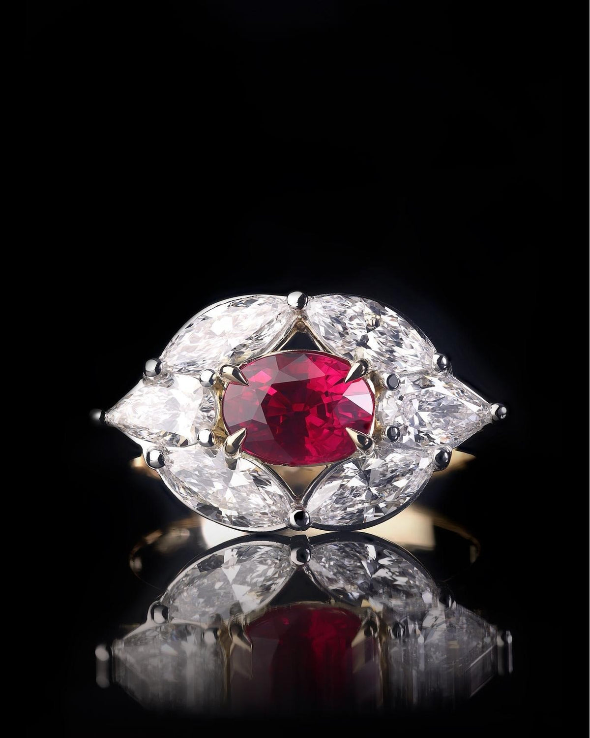 yellow gold Engagement Ring - PG-BI-116 - image 3