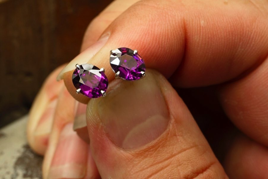 white gold Earrings - PG-BI-120 - image 1