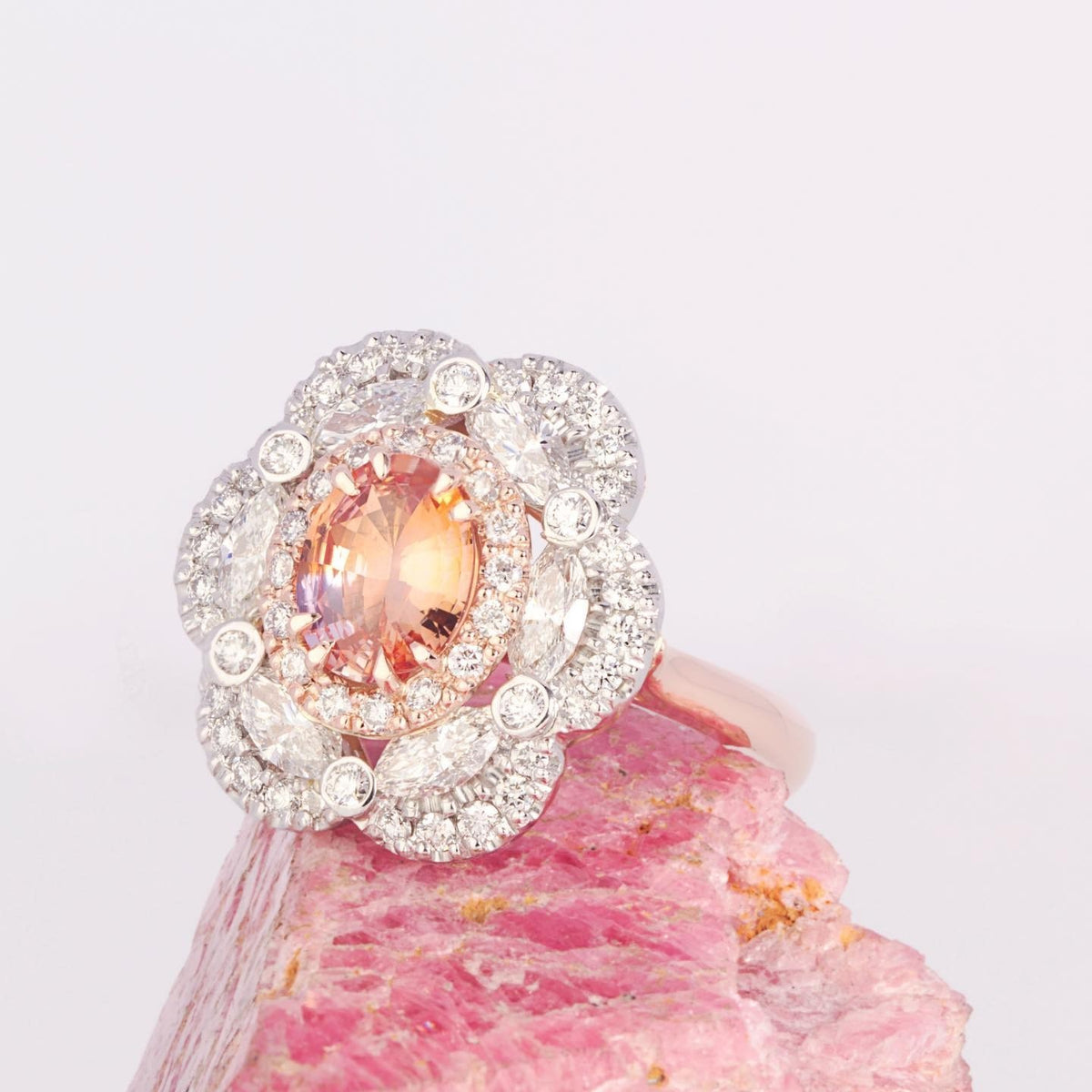 Diamond platinum Engagement Ring - PG-BI-128 - image 1