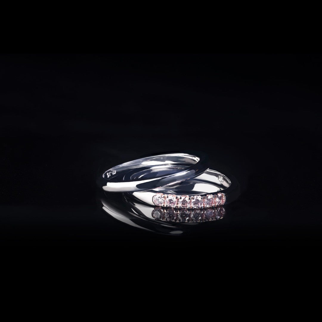 Argyle Pink Diamond Wedding Band - PG-BI-150 - image 1