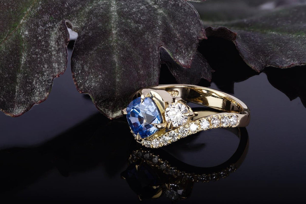 Ceylon Sapphire and Diamond Ring - PG-BI-154 - image 3