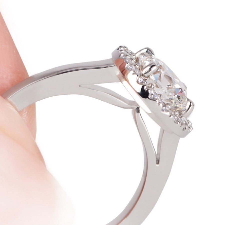 Diamond platinum Engagement Ring - PG-BI-157 - image 2