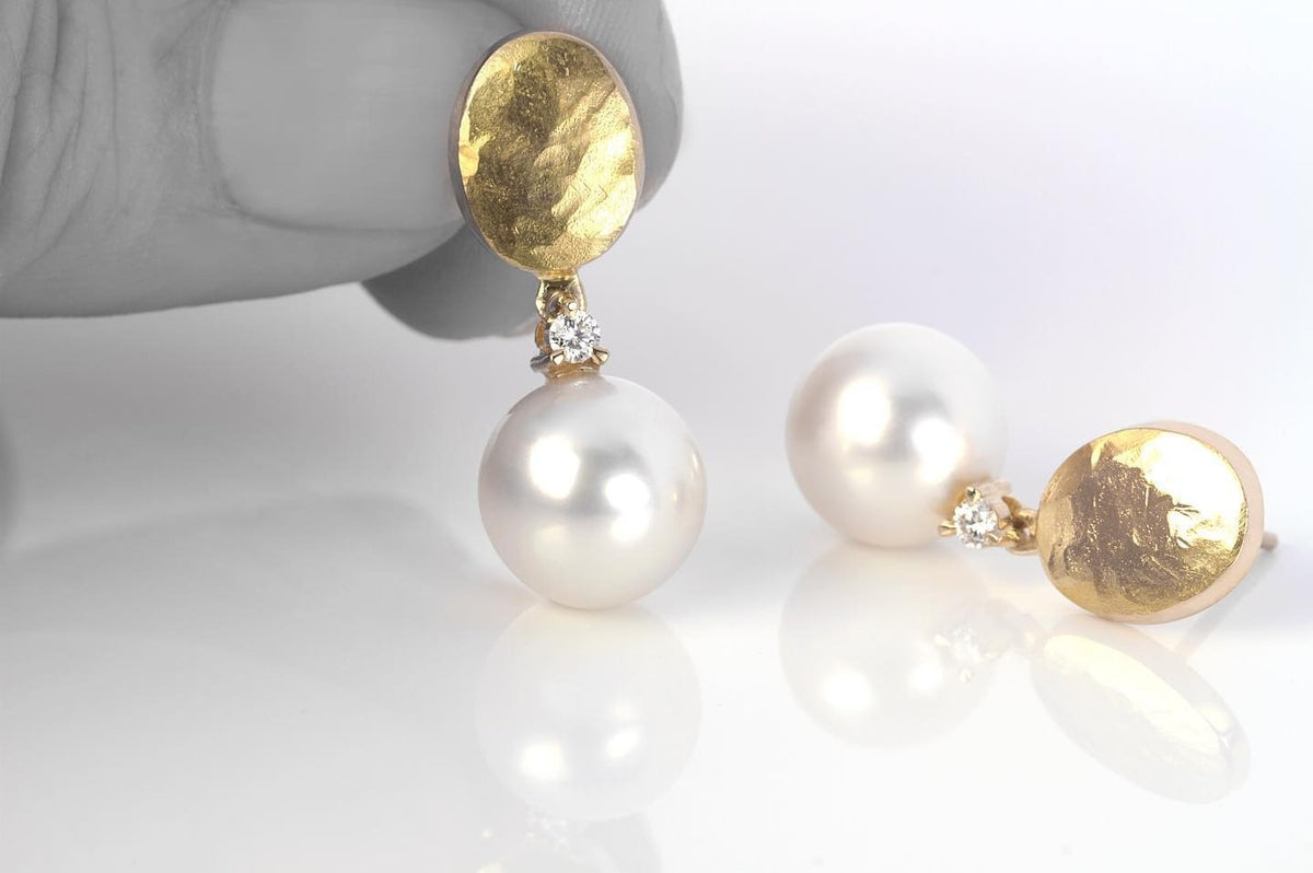 18ct gold studs and diamonds Earrings - PG-BI-176 - image 1