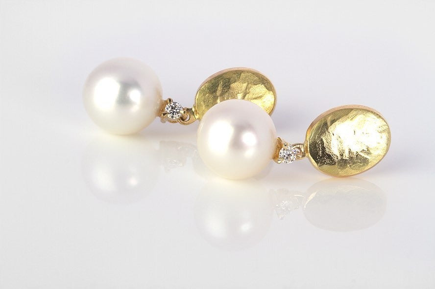 18ct gold studs and diamonds Earrings - PG-BI-176 - image 2