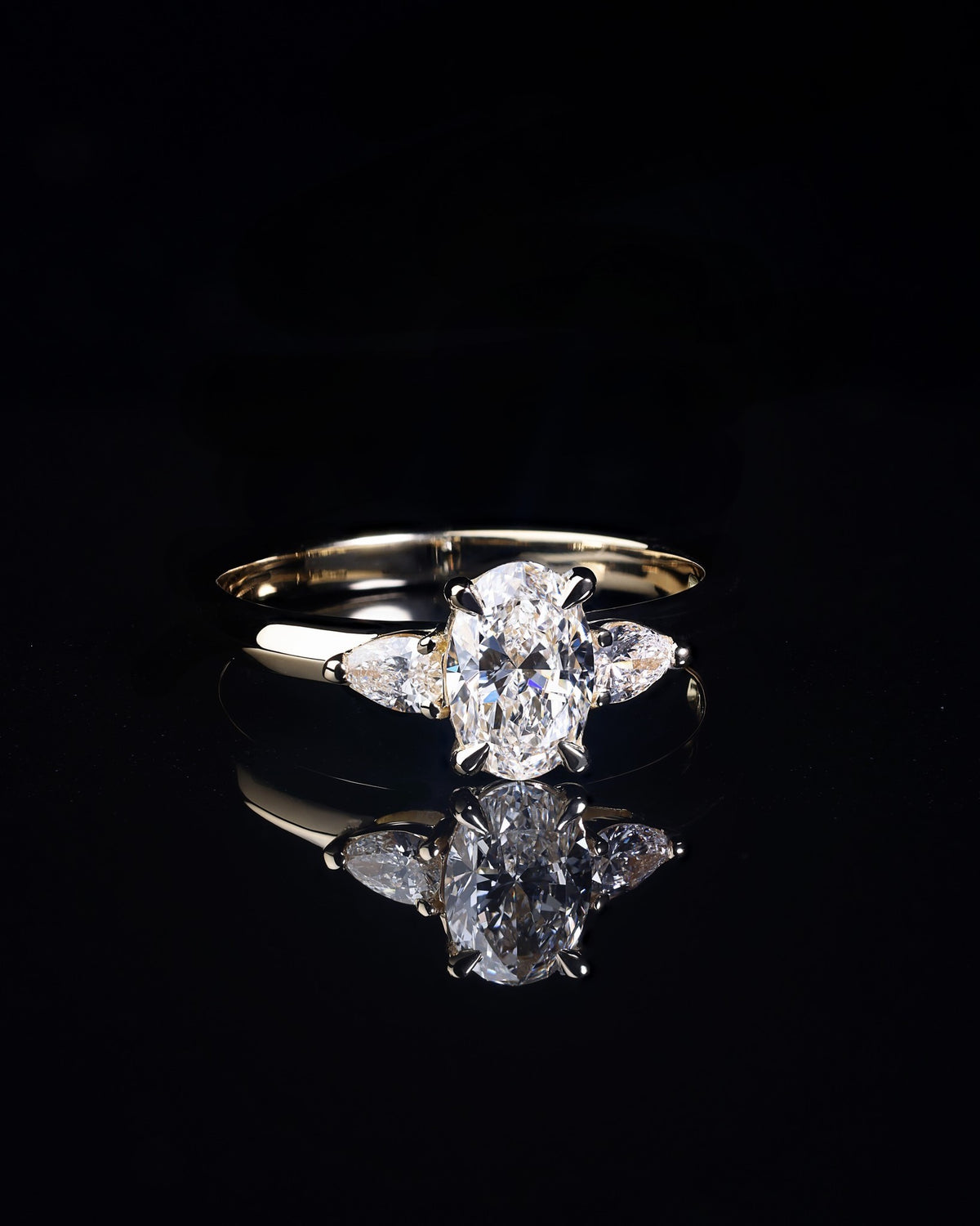 yellow gold Engagement Ring - PG-BI-183 - image 1