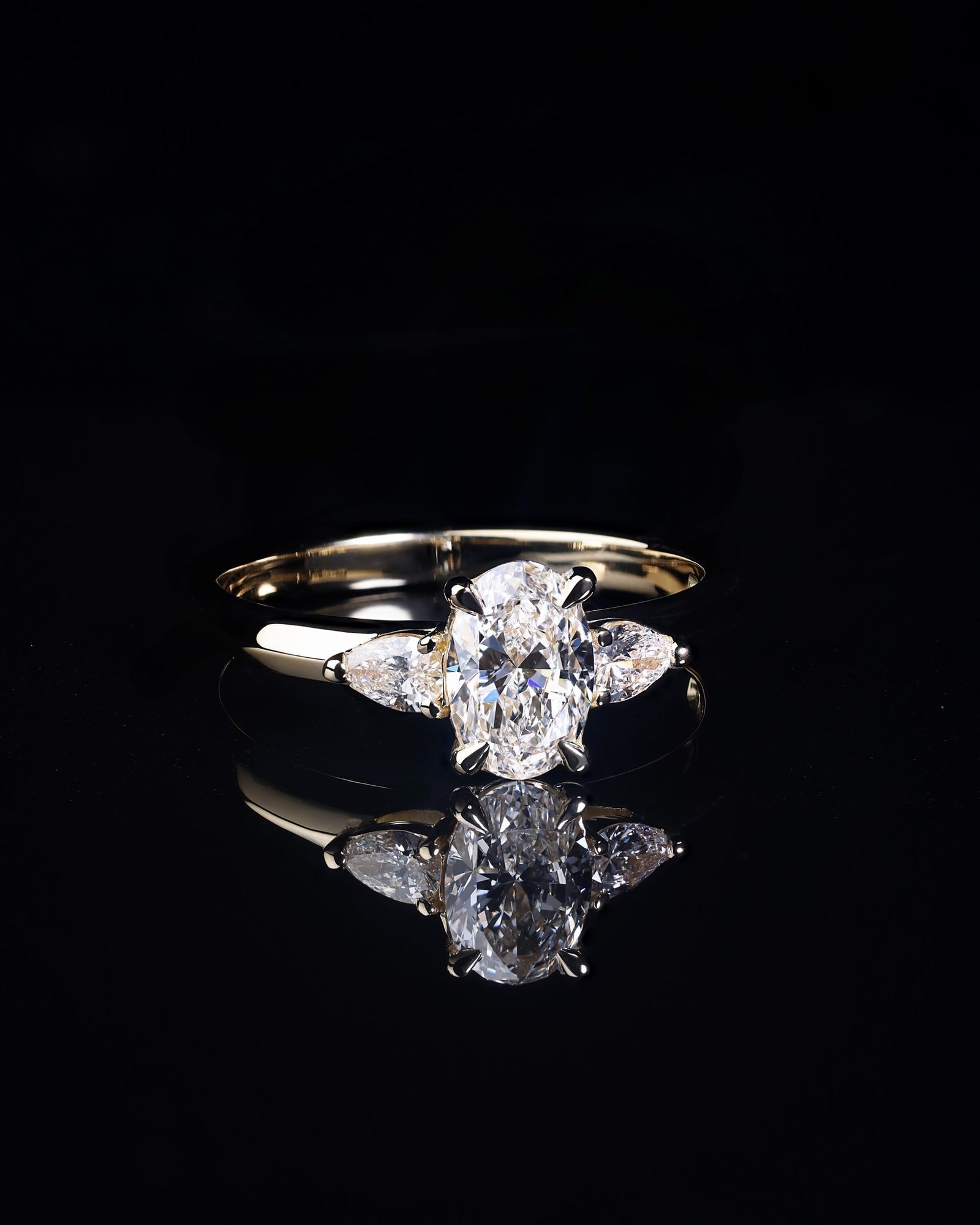 yellow gold Engagement Ring - PG-BI-183 - image 1
