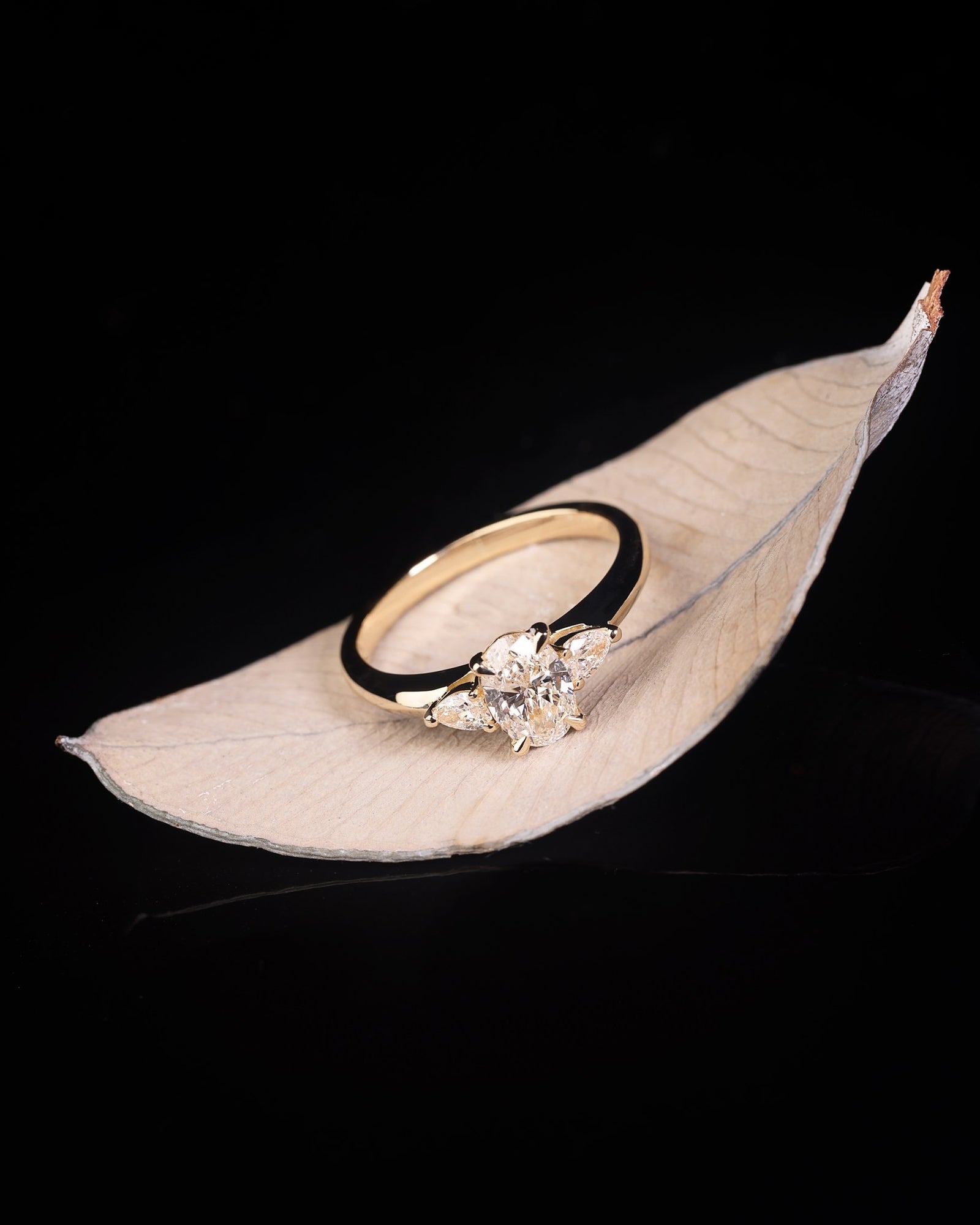 yellow gold Engagement Ring - PG-BI-183 - image 1