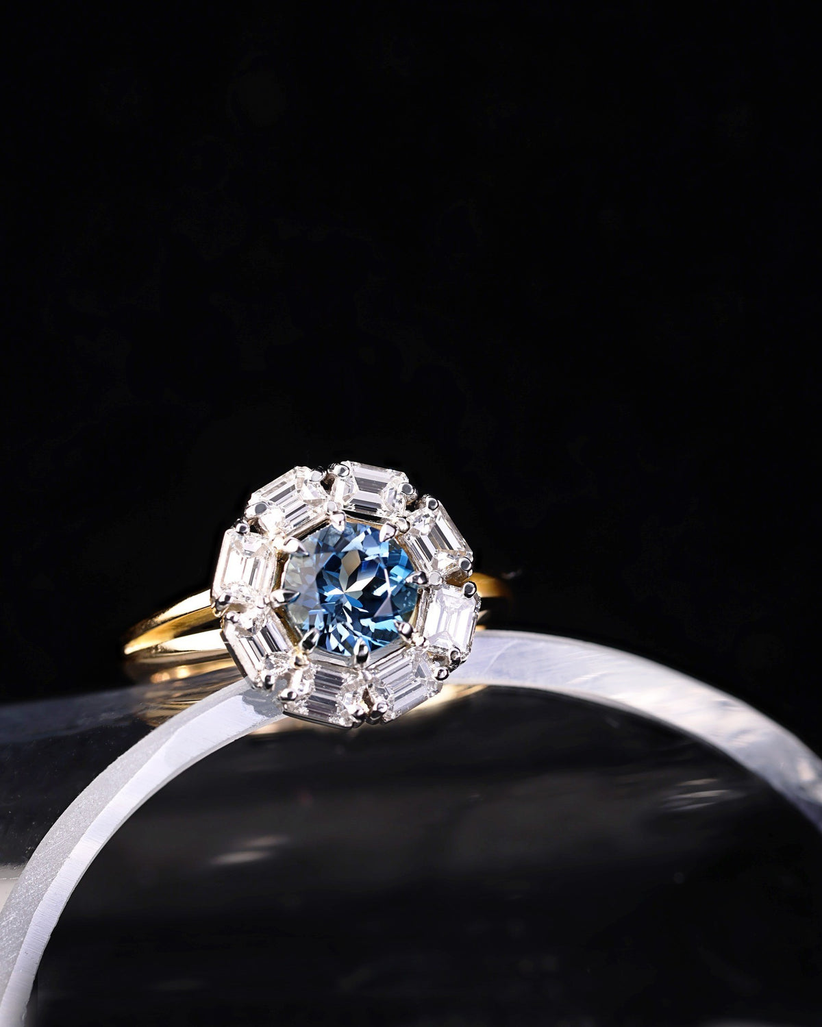 Aquamarine and Diamond Ring - PG-BI-193 - image 1