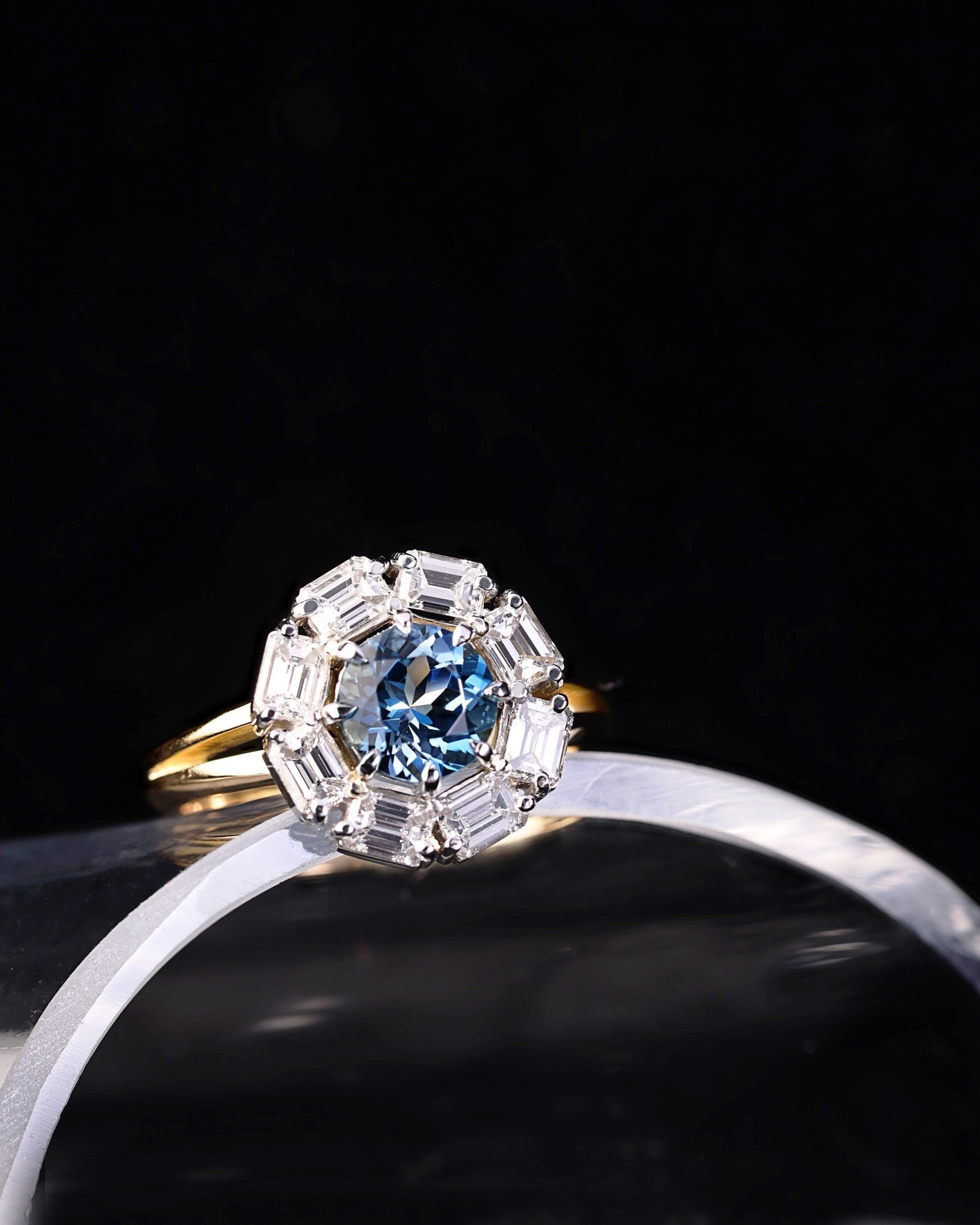 Aquamarine and Diamond Ring - PG-BI-193 - image 1
