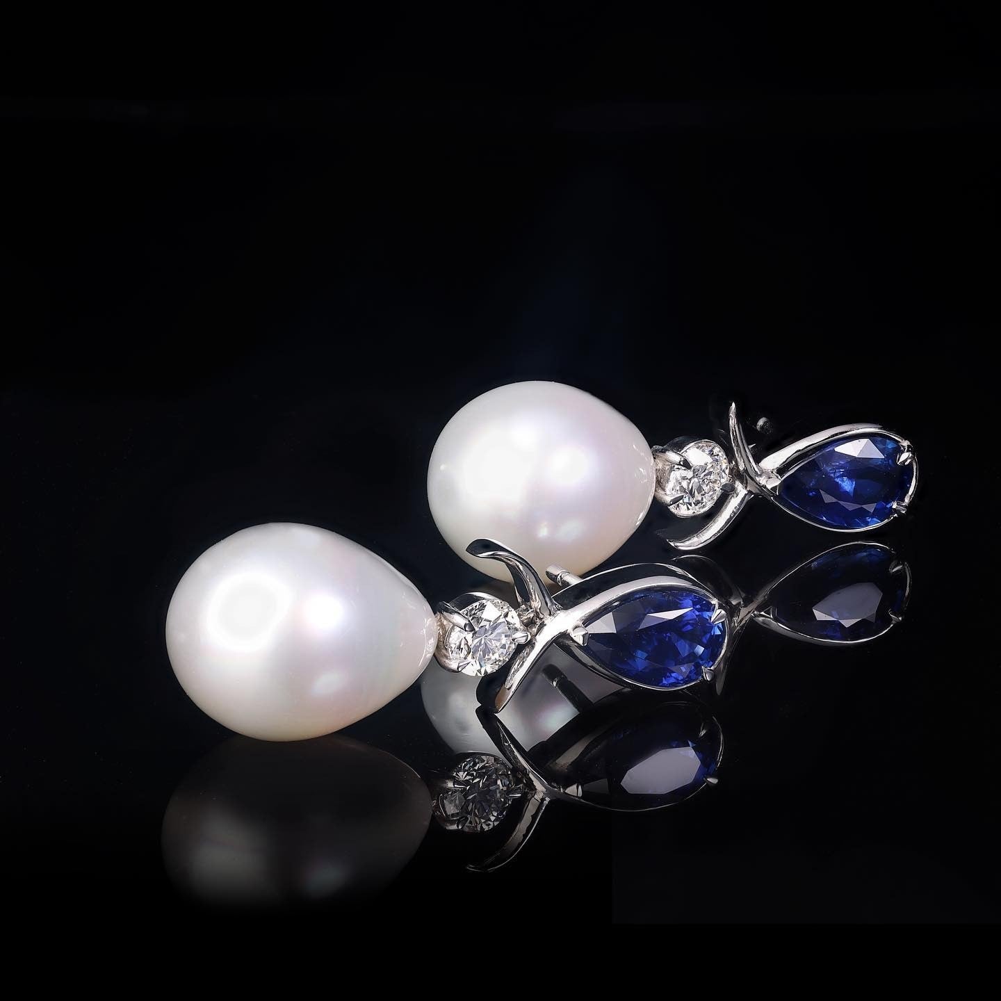 Ceylon Sapphire Earrings - PG-BI-200 - image 1