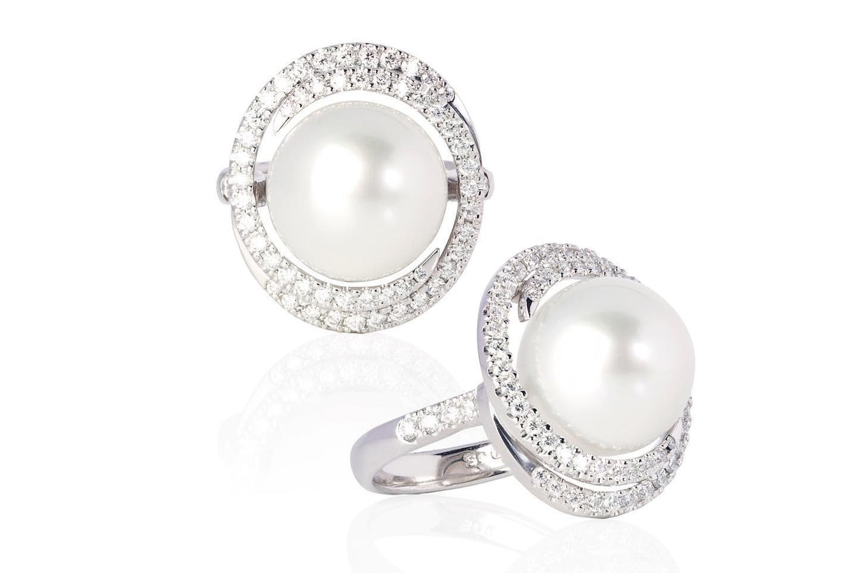 Pearl platinum Ring - PG-BI-208 - image 1