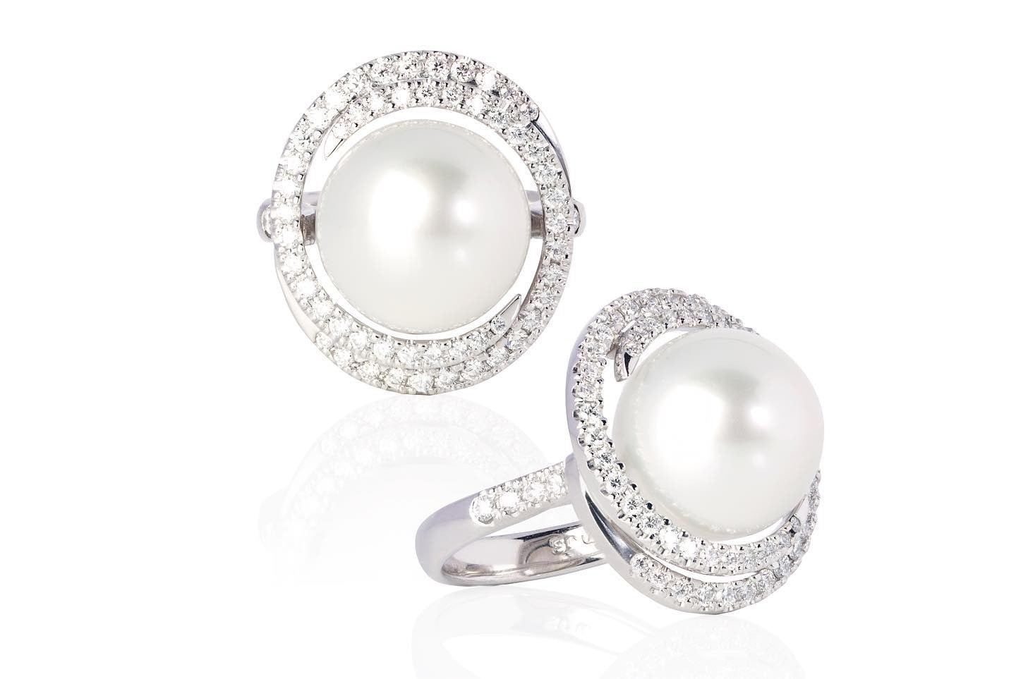 Pearl platinum Ring - PG-BI-208 - image 1