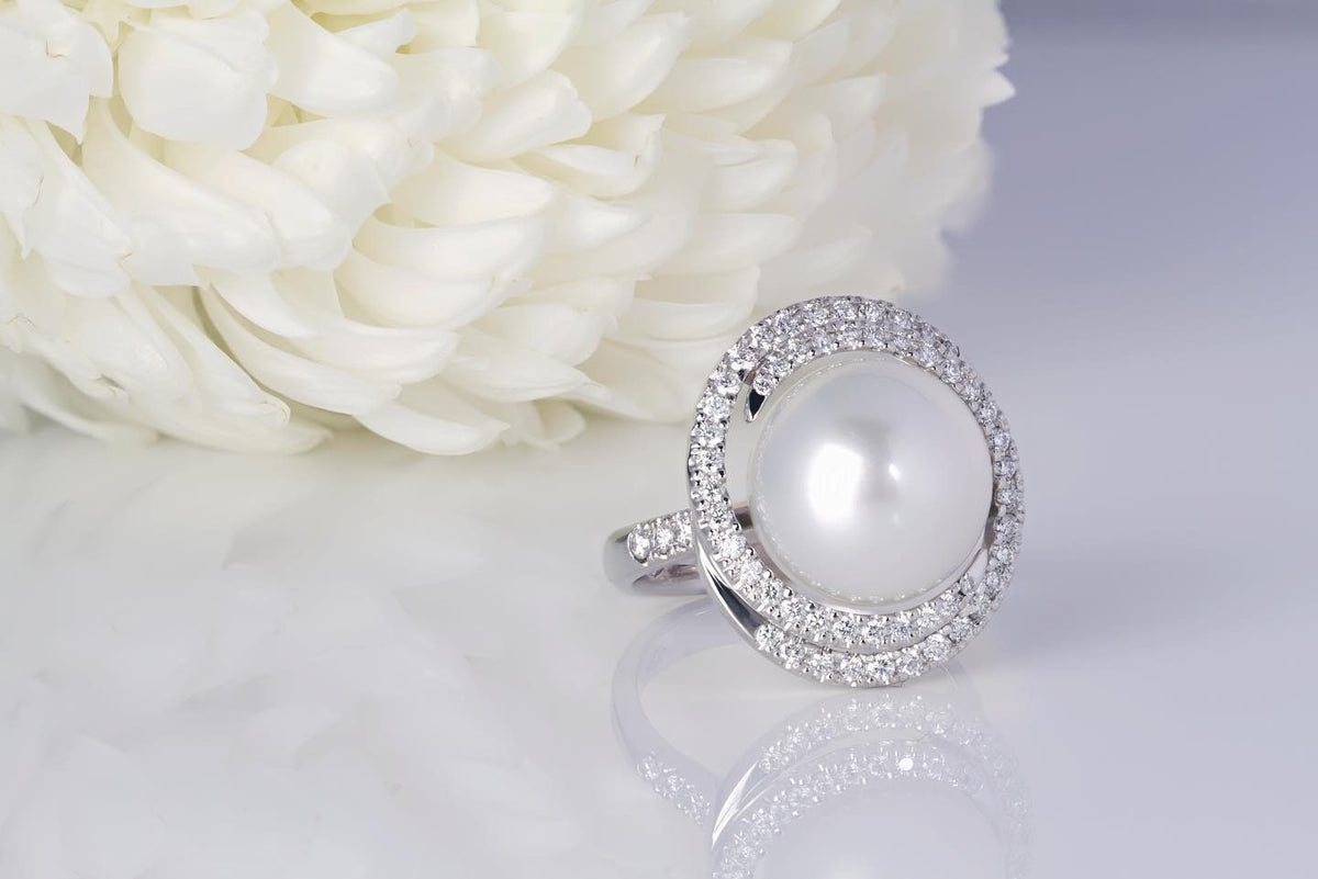 Pearl platinum Ring - PG-BI-208 - image 3
