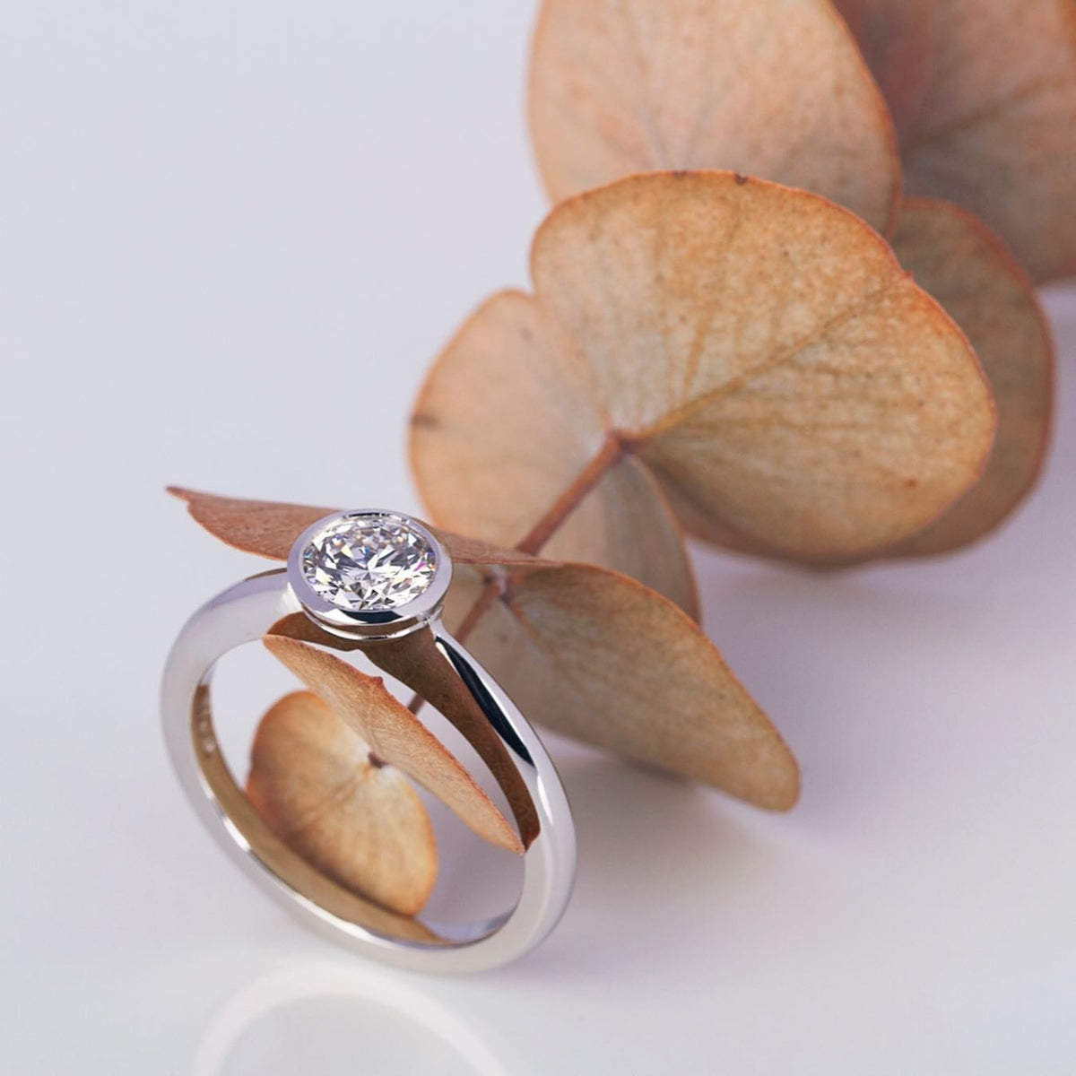 platinum Engagement Ring - PG-BI-214 - image 2