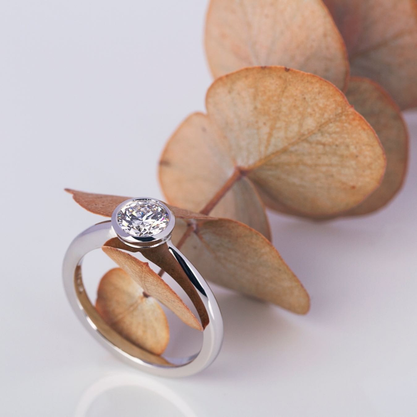 platinum Engagement Ring - PG-BI-214 - image 1
