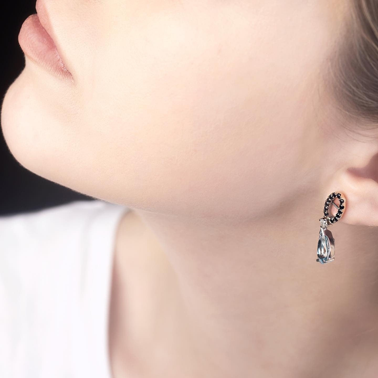 Diamond & Sapphire Earrings - PG-BI-219 - image 1