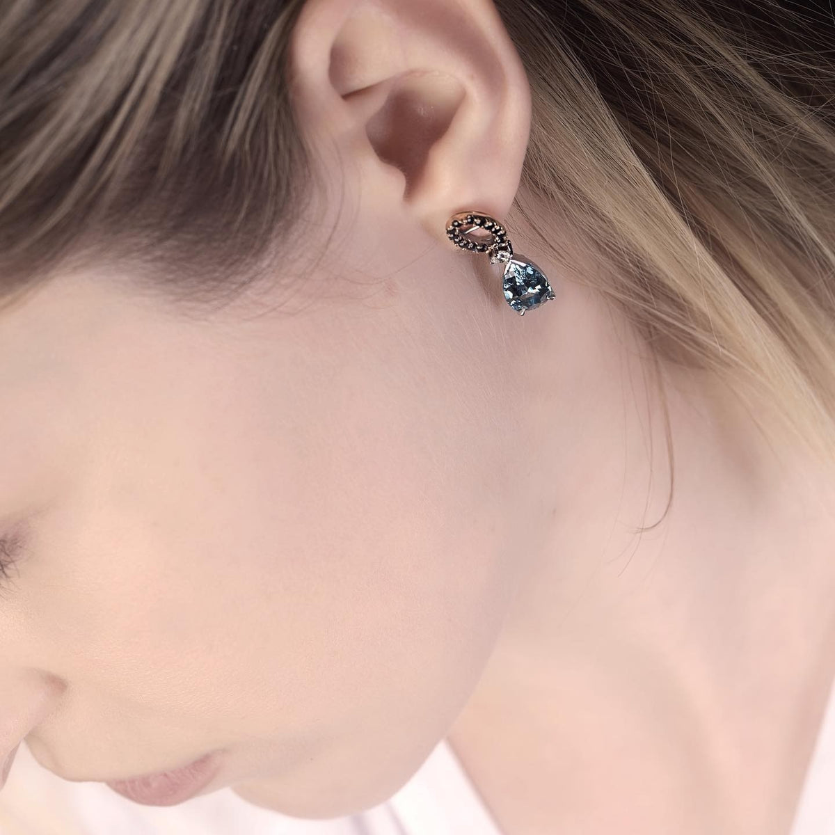 Diamond & Sapphire Earrings - PG-BI-219 - image 2