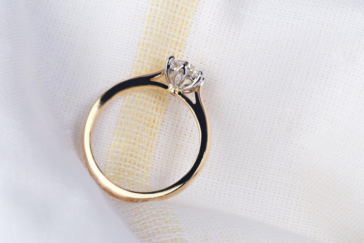 yellow gold Engagement Ring - PG-BI-228 - image 1