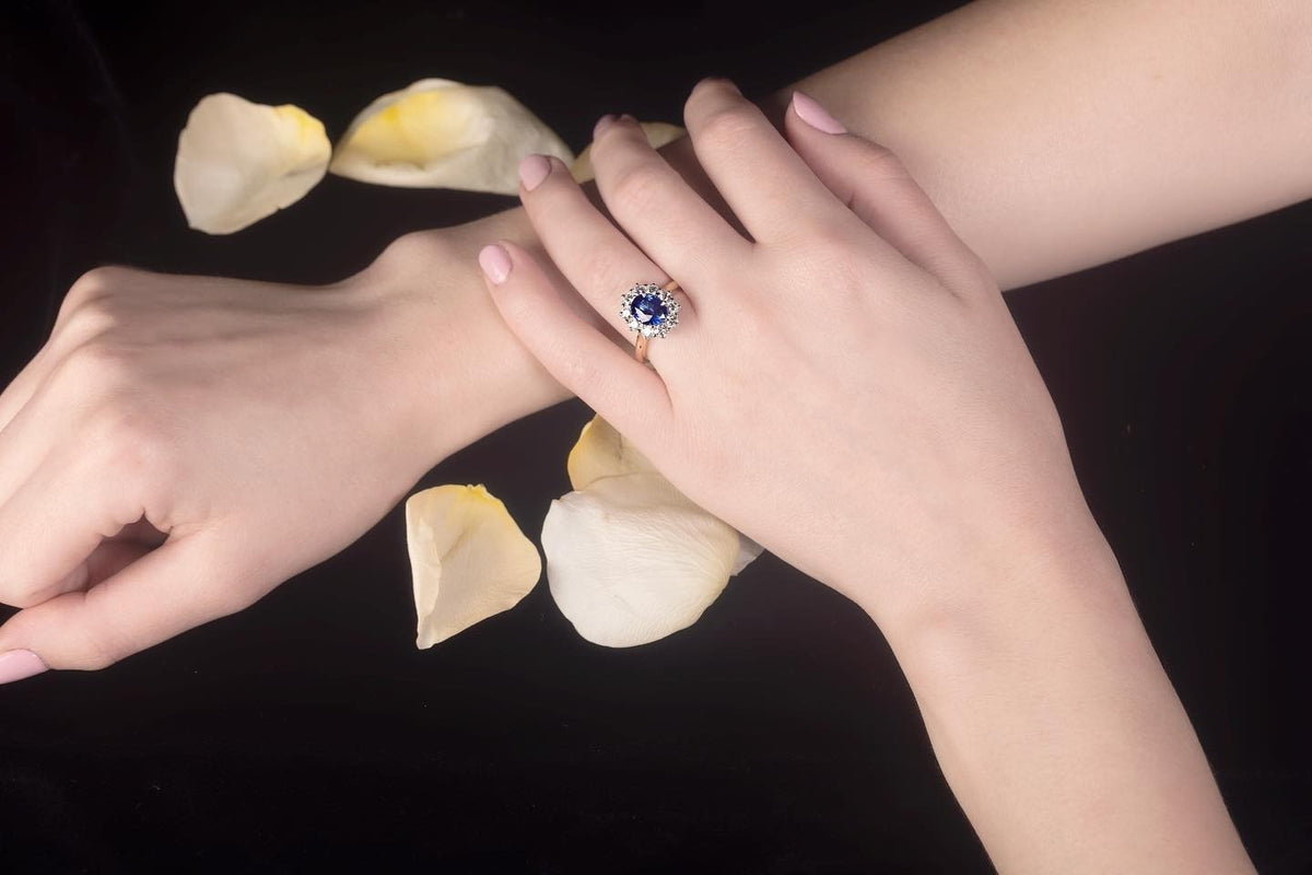 2.31ct Ceylon-type Blue sapphire Engagement Ring - PG-BI-231 - image 2