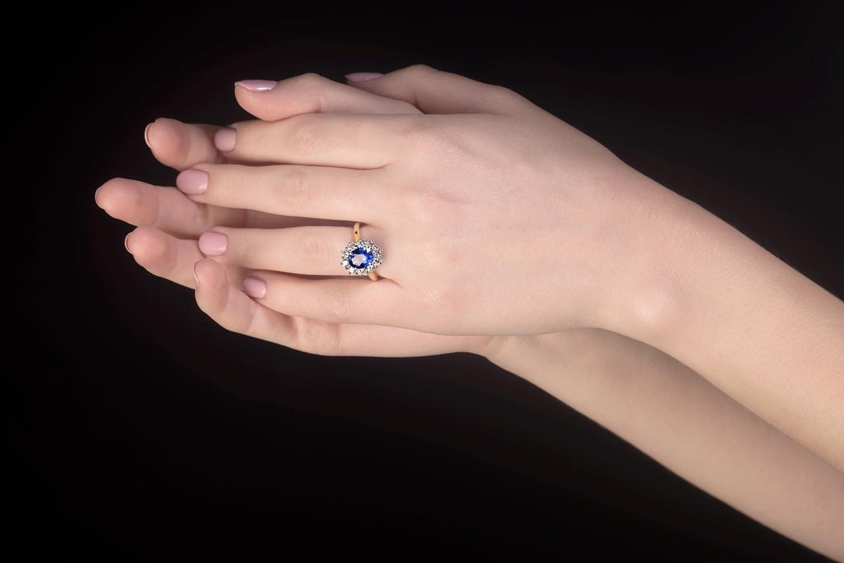 2.31ct Ceylon-type Blue sapphire Engagement Ring - PG-BI-231 - image 3