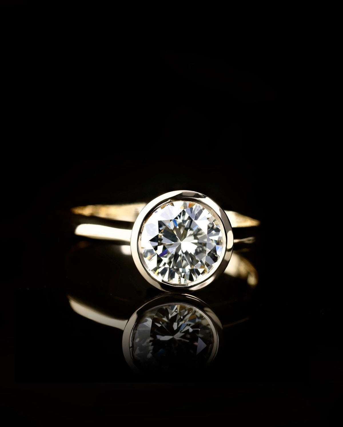 yellow gold Engagement Ring - PG-BI-244 - image 2