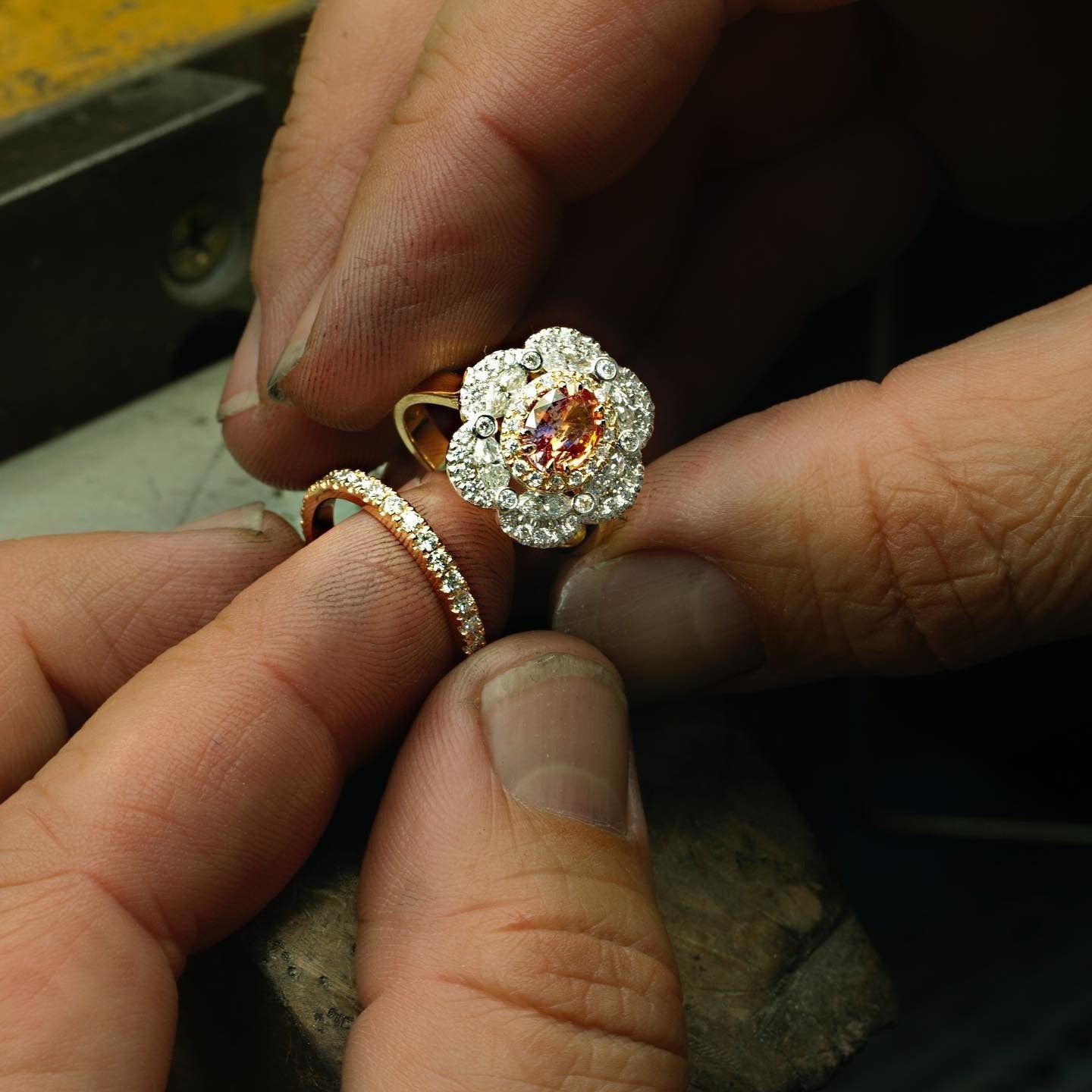 Diamond & Sapphire Engagement Ring - PG-BI-252 - image 1