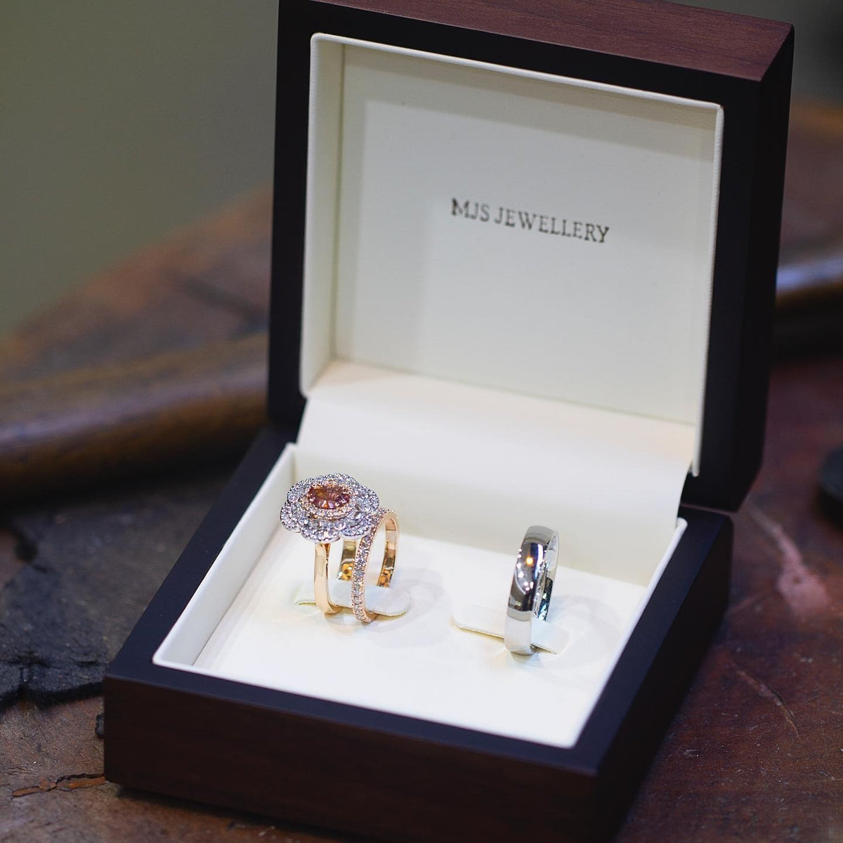 Diamond & Sapphire Engagement Ring - PG-BI-252 - image 2