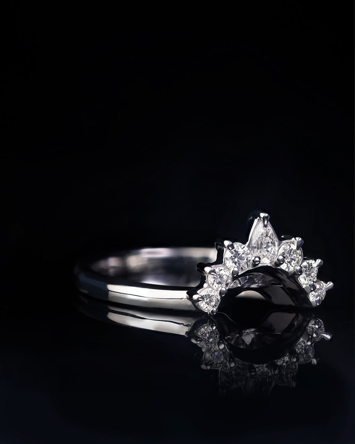 white gold Wedding Band - PG-BI-256 - image 1