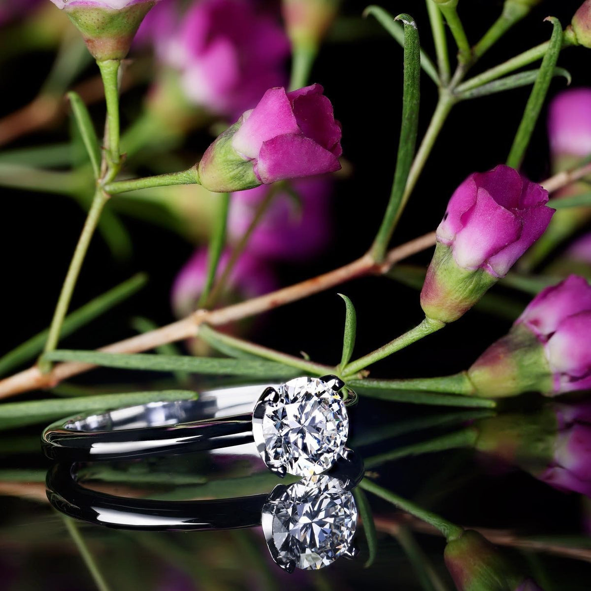 Diamond platinum Engagement Ring - PG-BI-257 - image 3