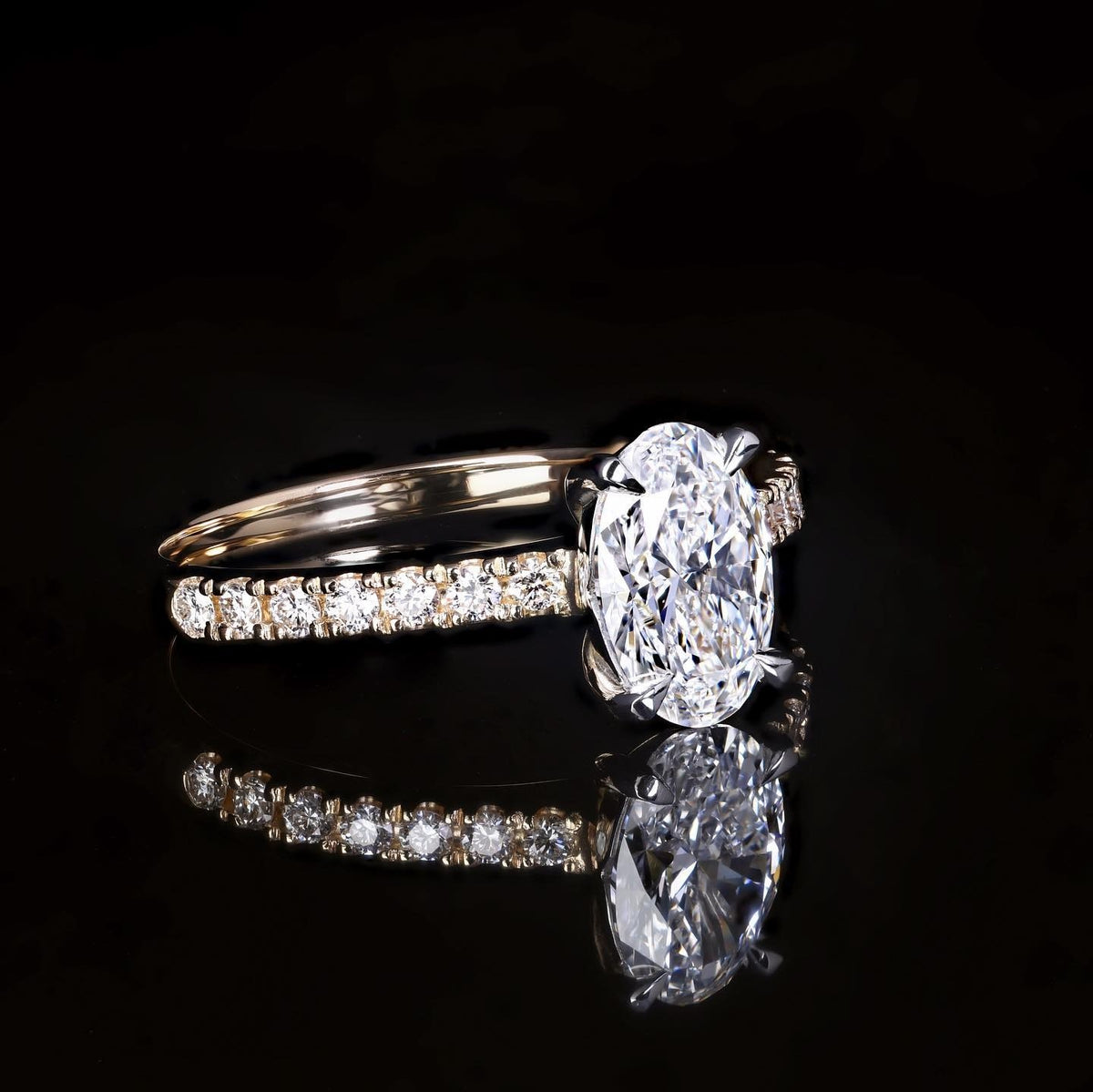 yellow gold Engagement Ring - PG-BI-263 - image 1