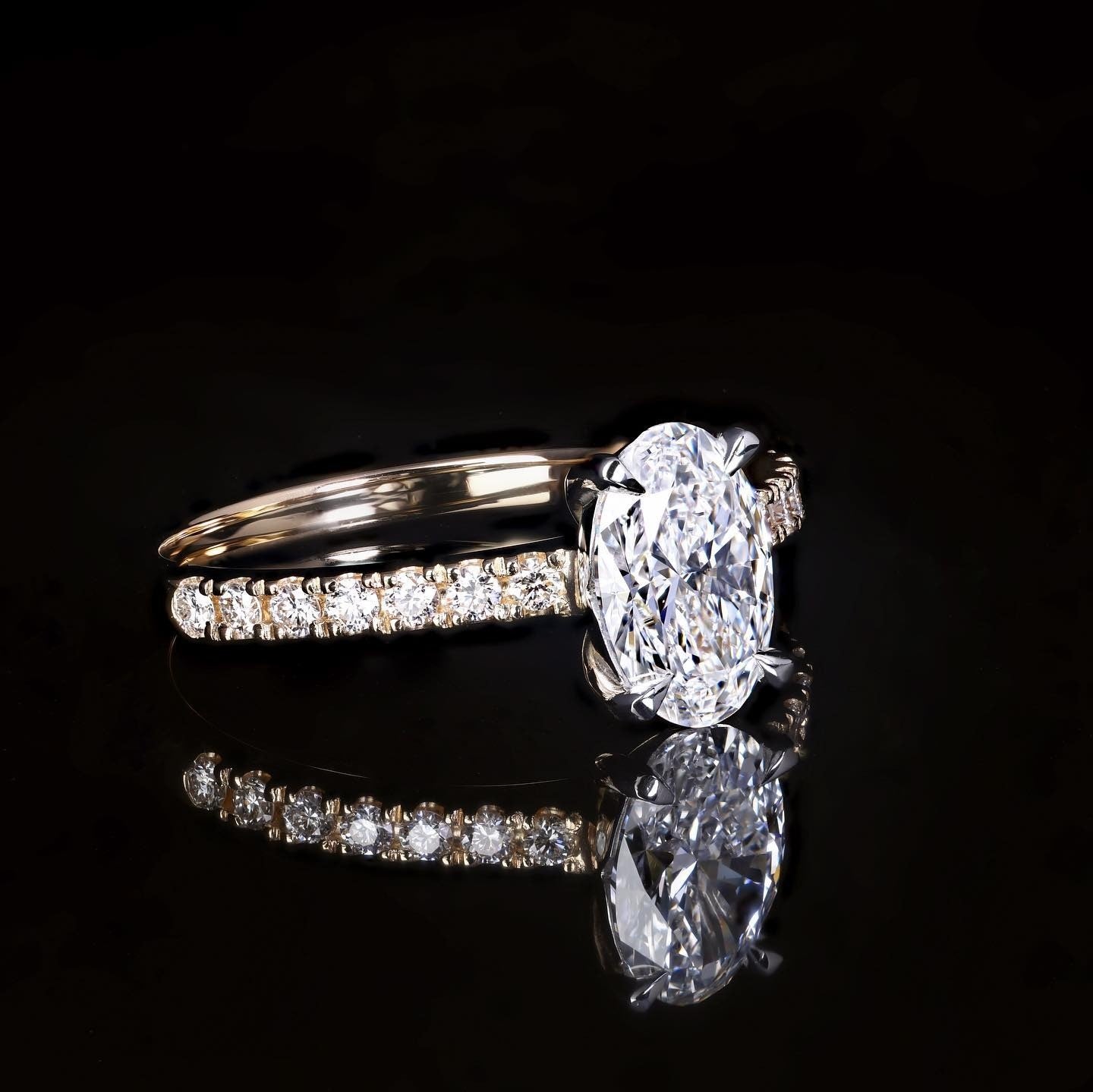 yellow gold Engagement Ring - PG-BI-263 - image 1