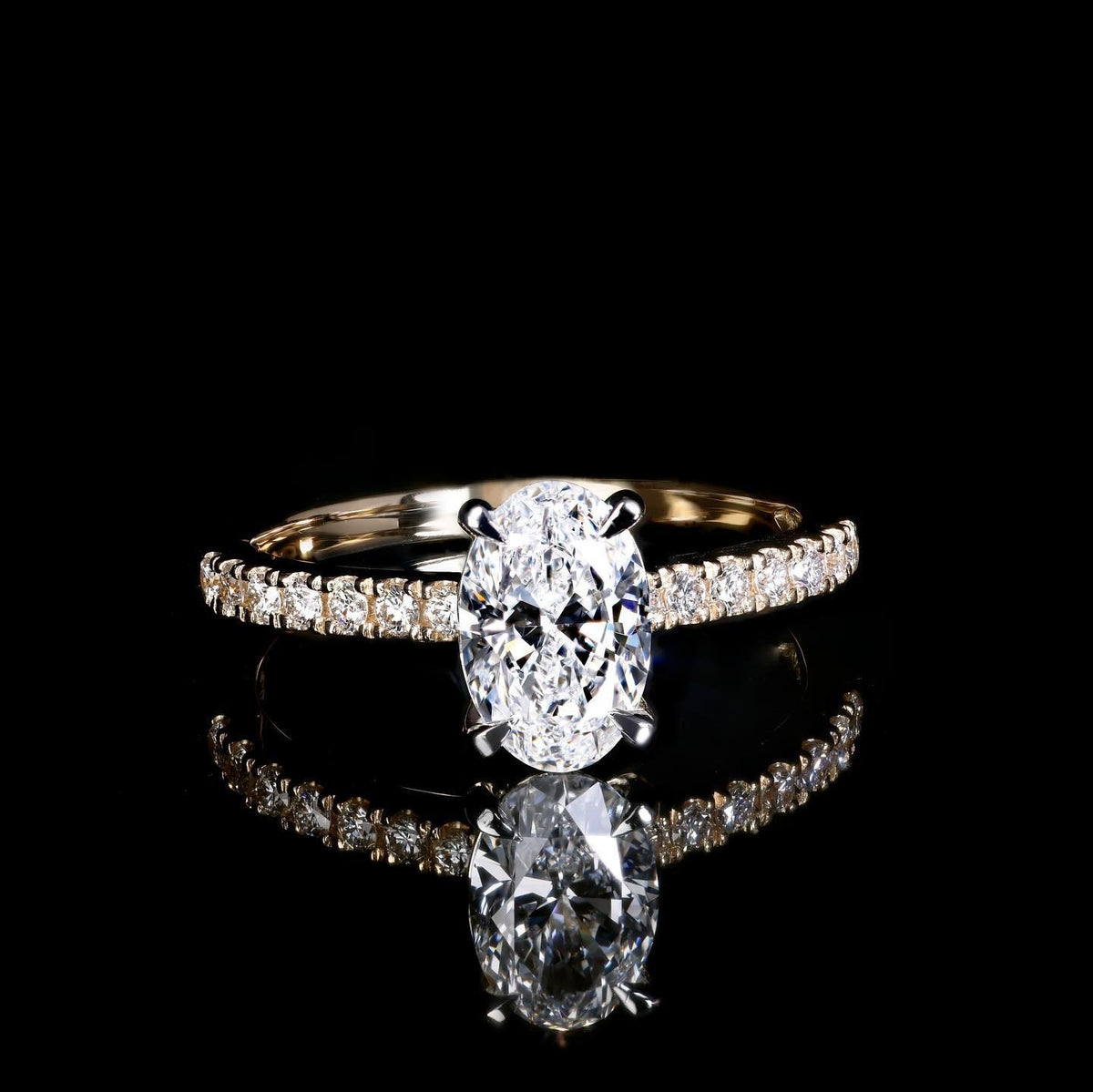 yellow gold Engagement Ring - PG-BI-263 - image 2