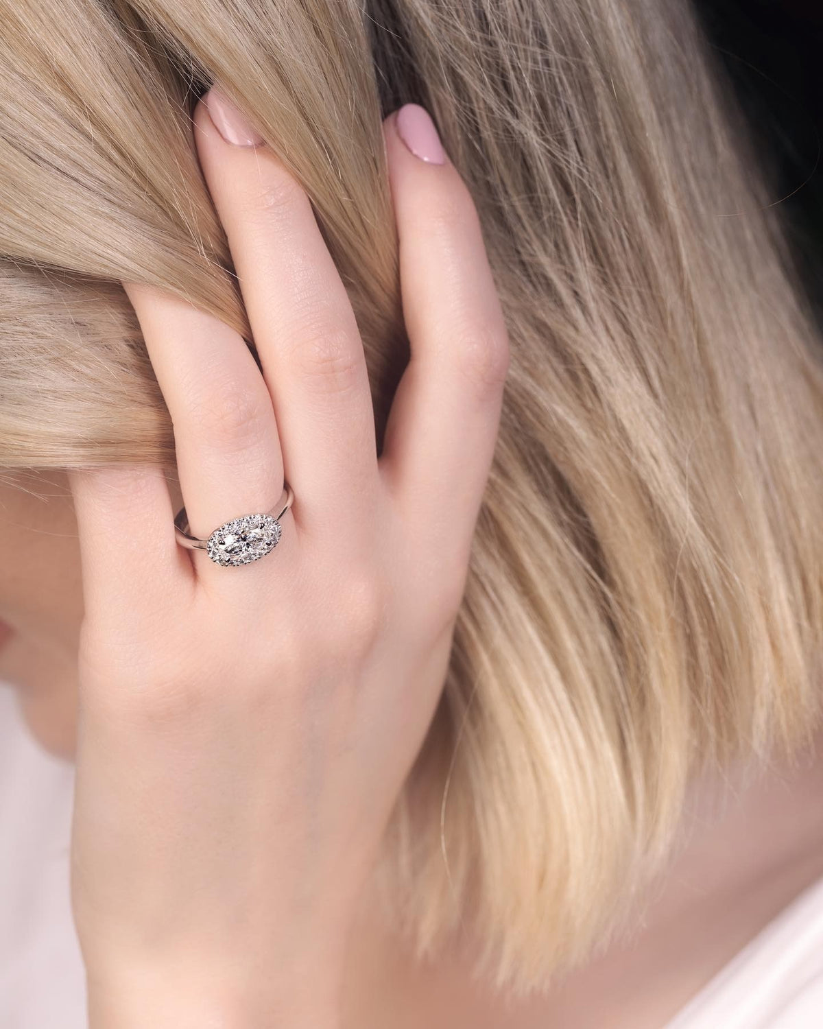 Diamond platinum Engagement Ring - PG-BI-275 - image 2