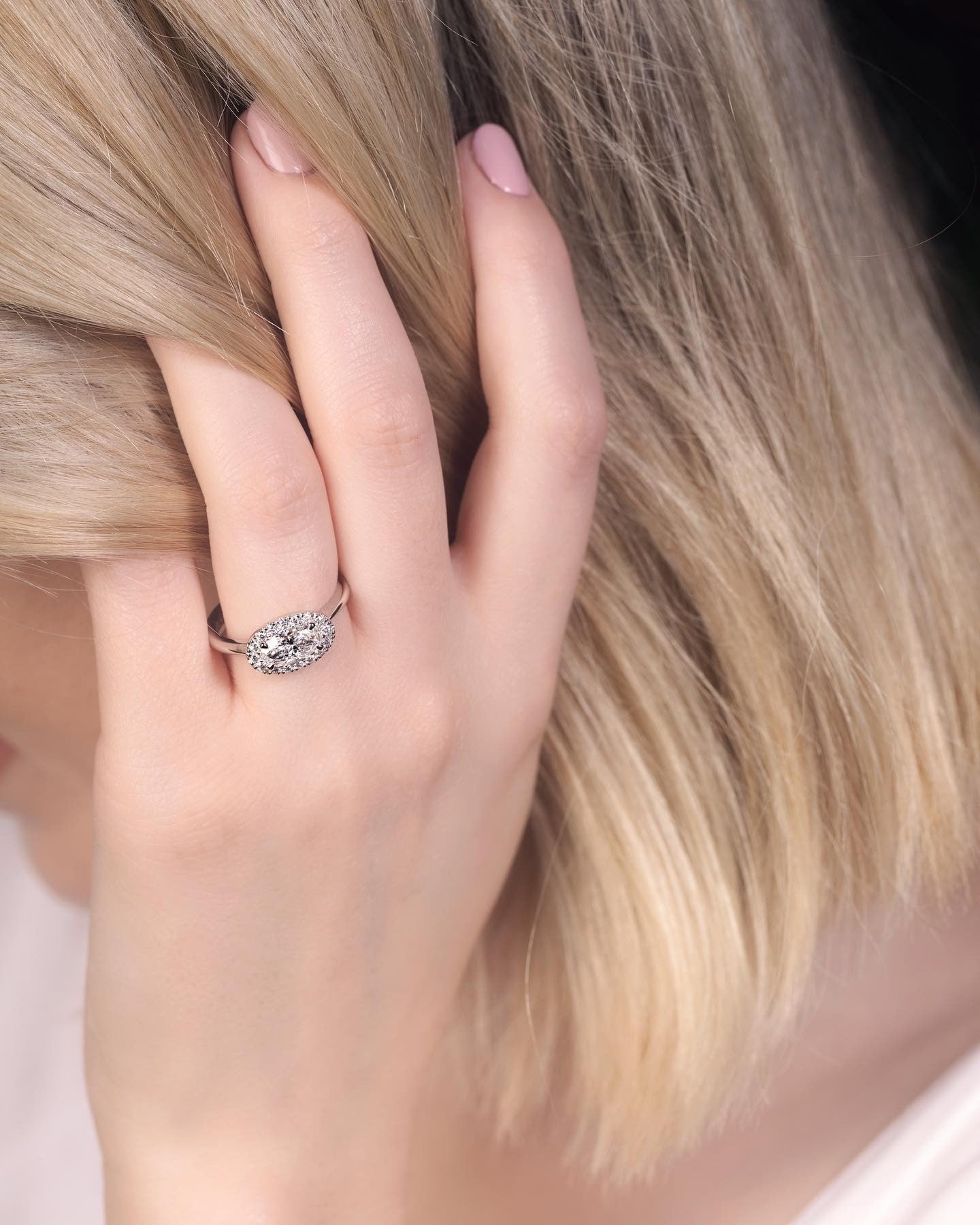 Diamond platinum Engagement Ring - PG-BI-275 - image 1