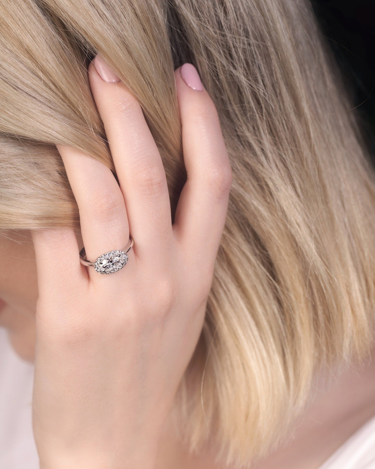 Diamond platinum Engagement Ring - PG-BI-275 - image 4