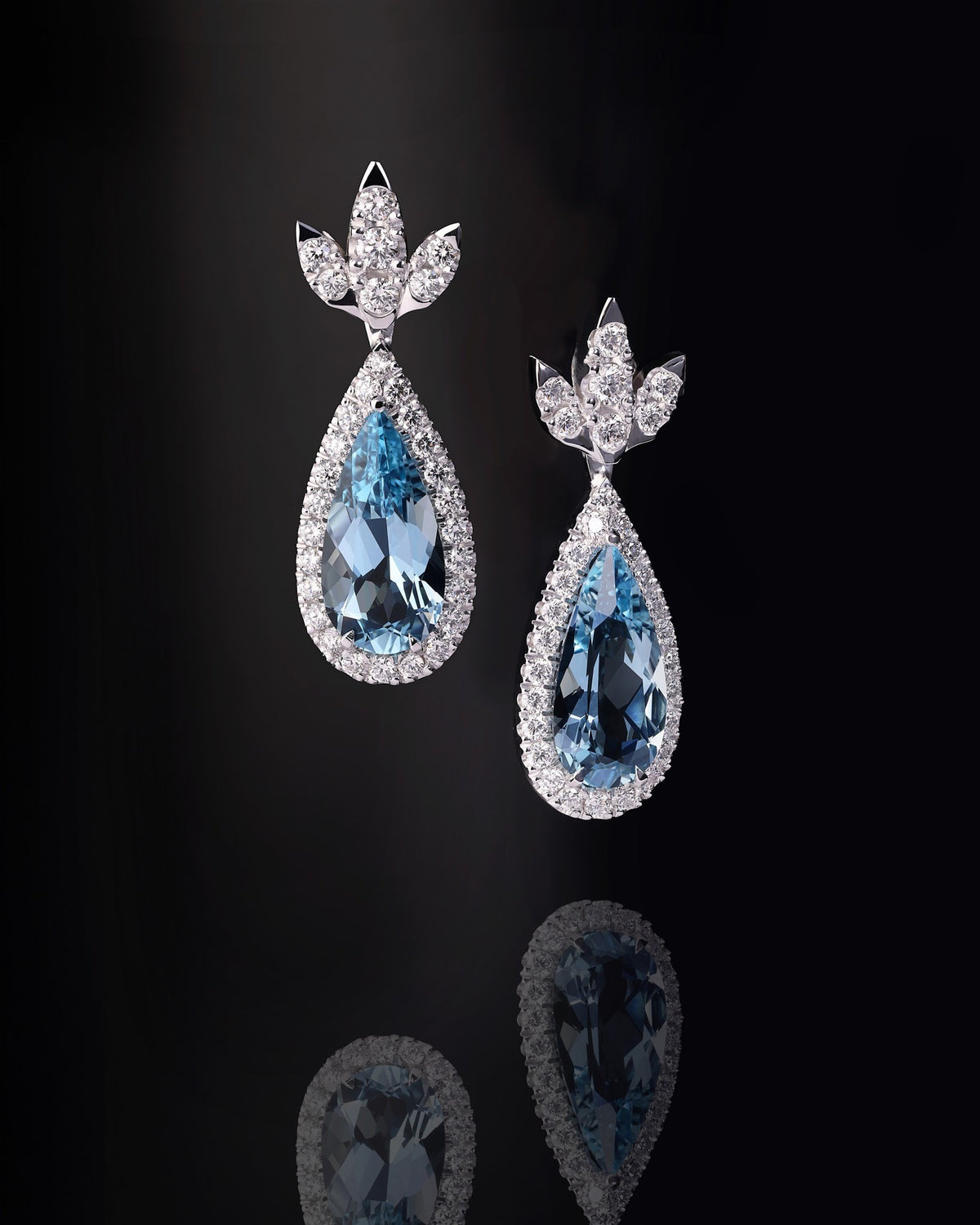 white gold Earrings - PG-BI-291 - image 1