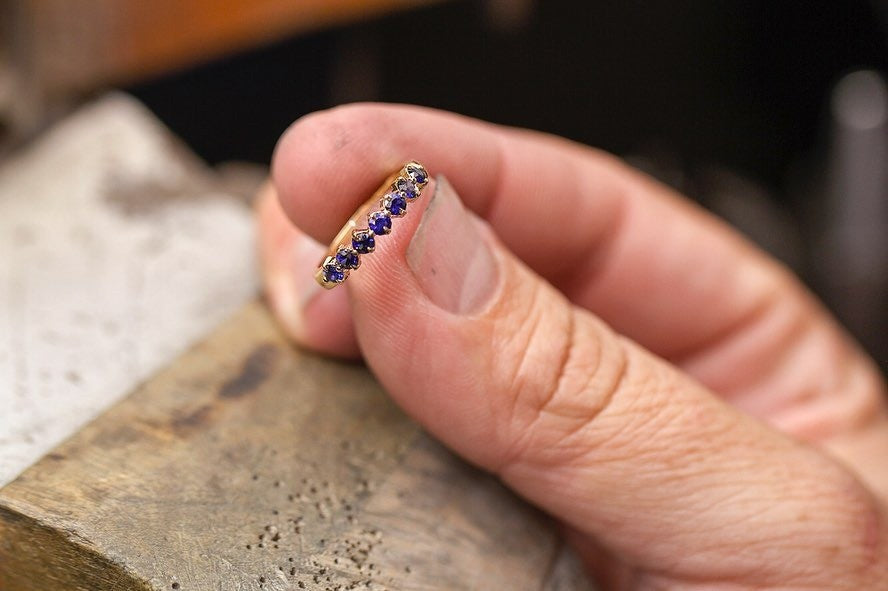Australian sapphire Wedding Band - PG-BI-295 - image 1