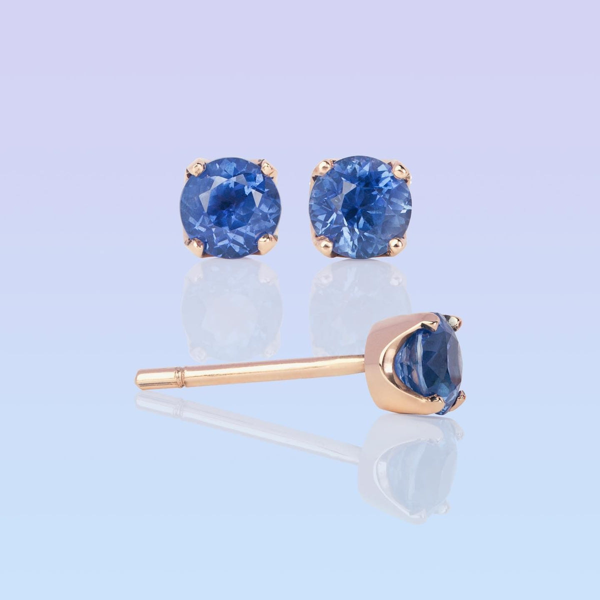 Ceylon sapphire Earrings - PG-BI-311 - image 2