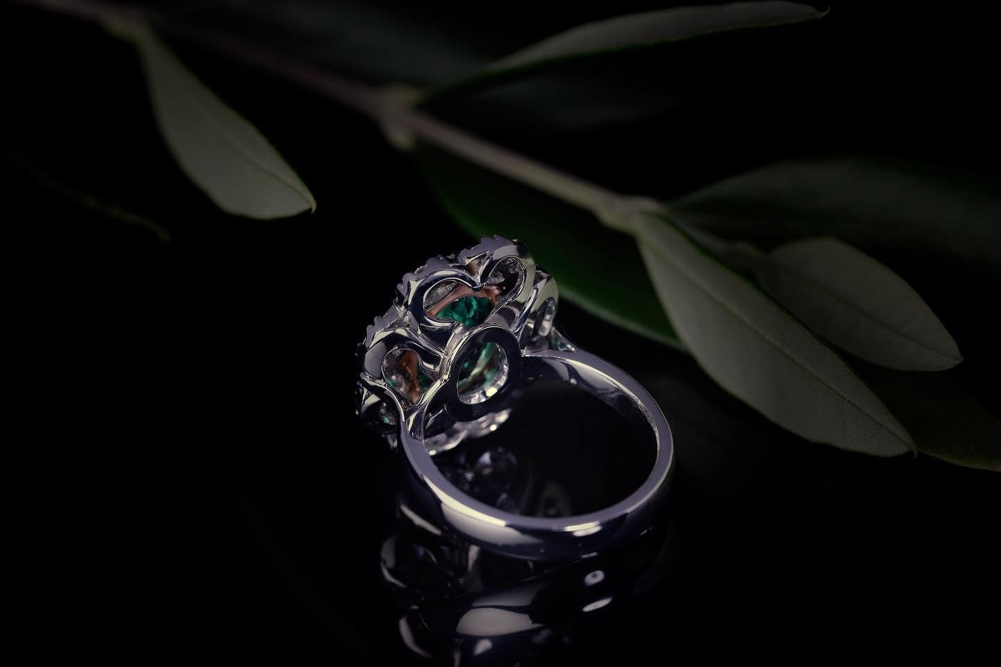 Diamond & Emerald Ring - PG-BI-320 - image 1
