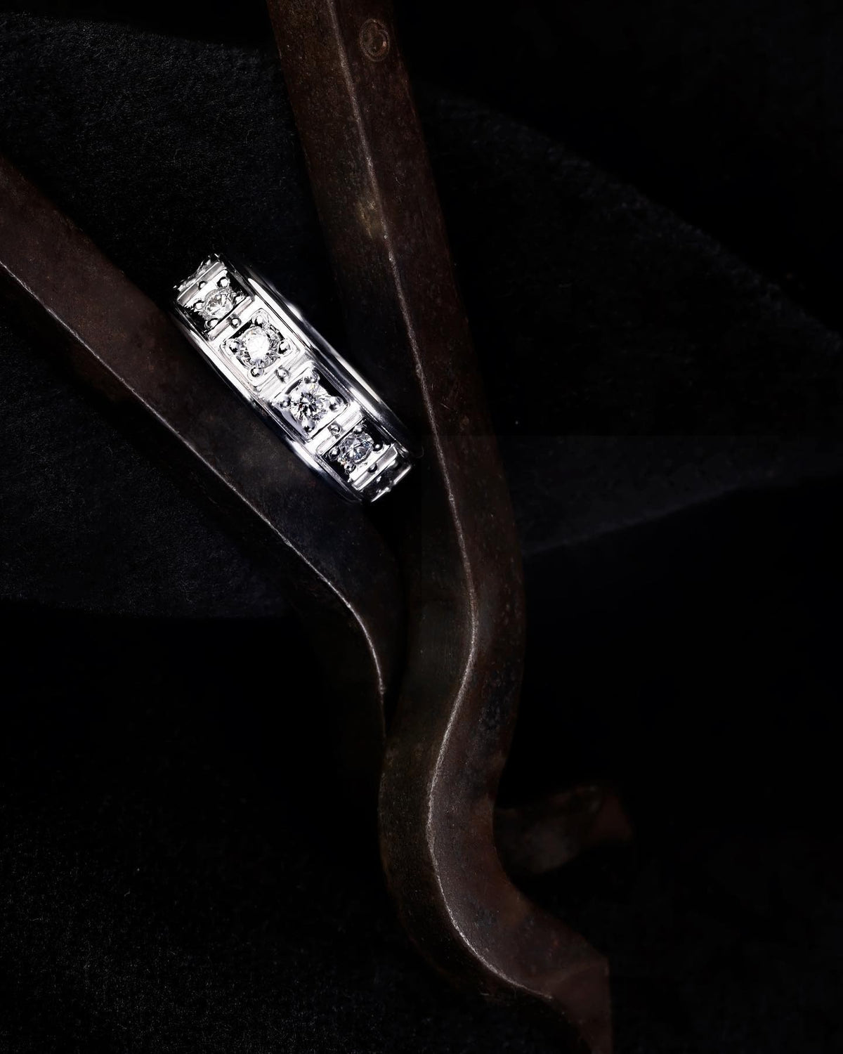 white gold Wedding Band - PG-BI-325 - image 1