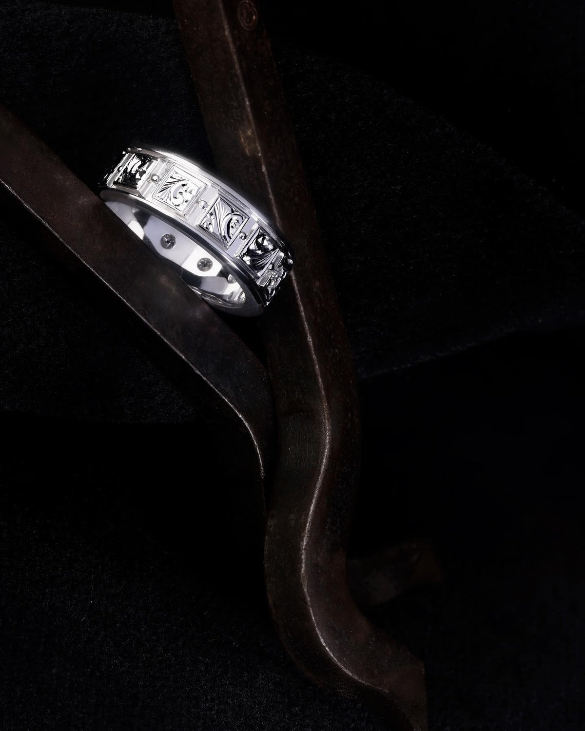 white gold Wedding Band - PG-BI-325 - image 2