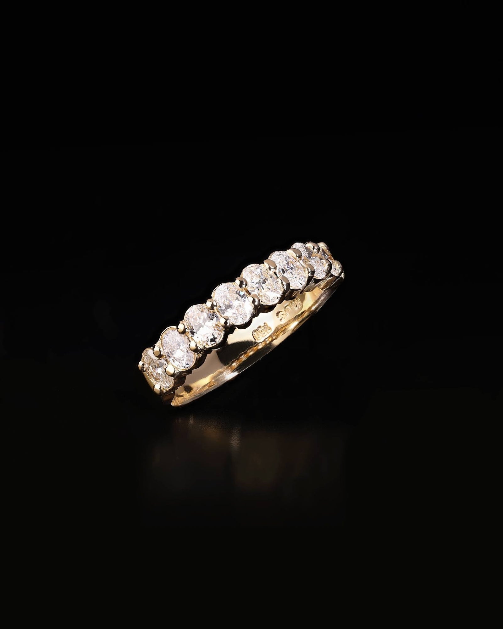 18ct yellow gold and featuring oval-cut natural diamonds - PG-BI-346 - image 1