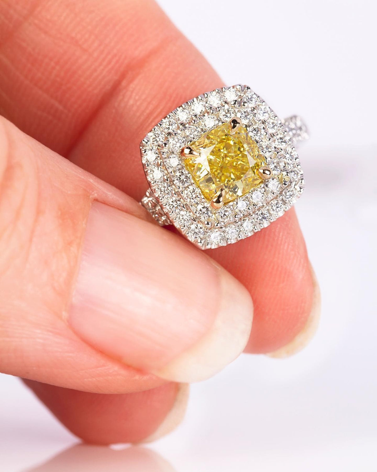 yellow gold Engagement Ring - PG-BI-355 - image 1